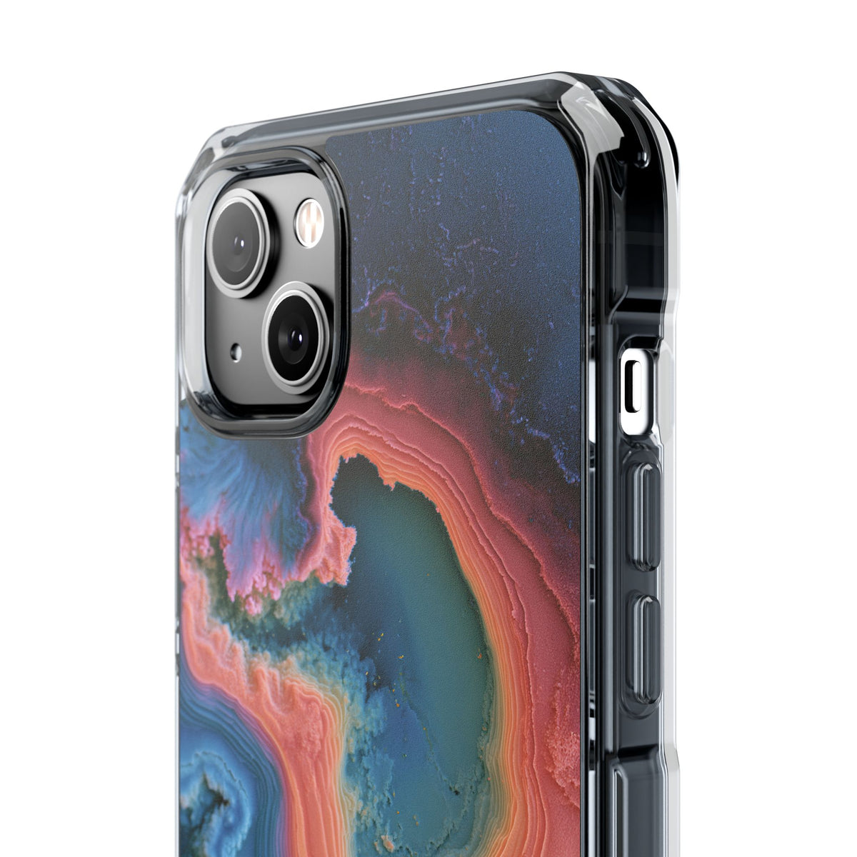 Luminous Resonance · Clear Impact Magnetic Phone Case for iPhone · Blue