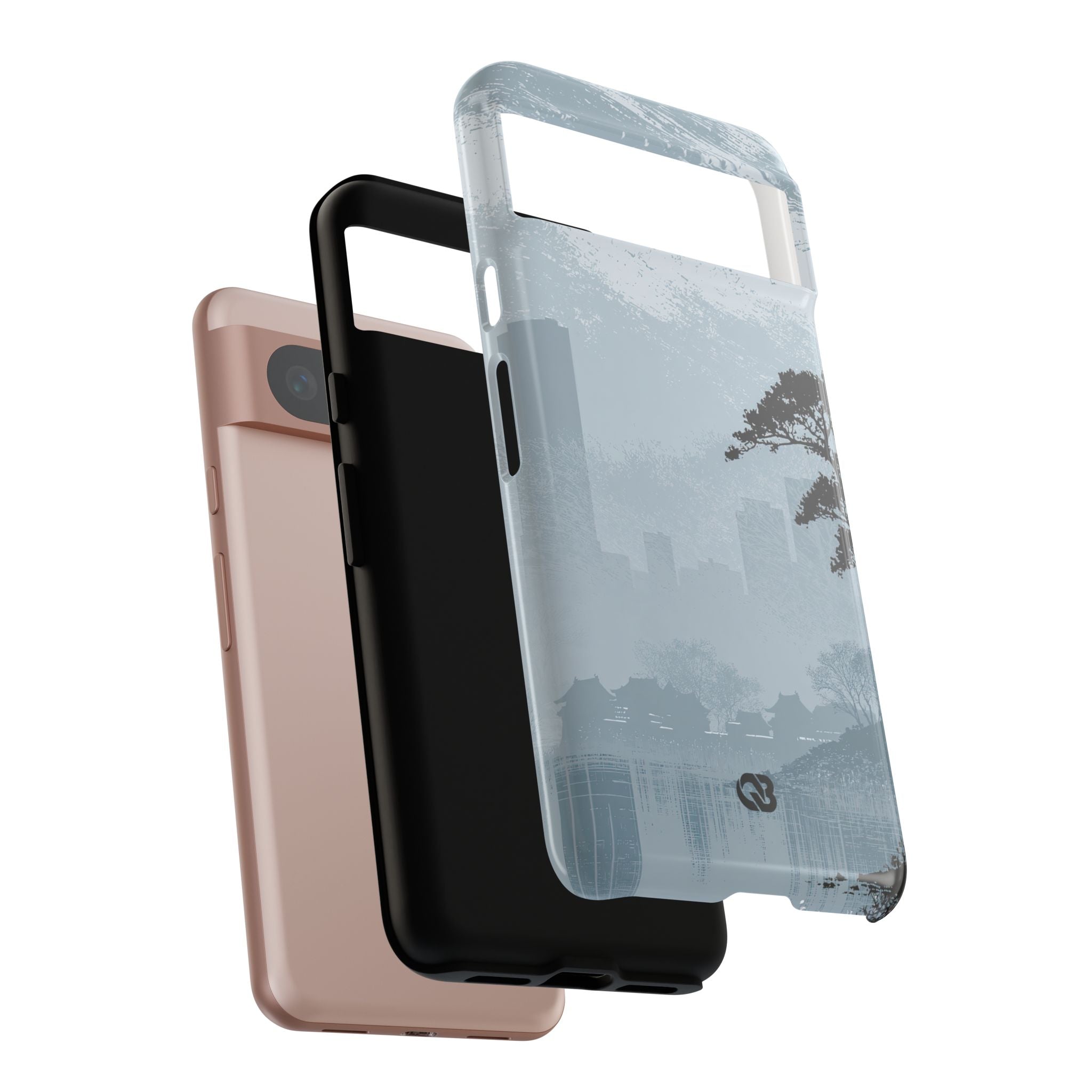 Grey Tough Phone Case for Google Pixel - Steel Slate Zen