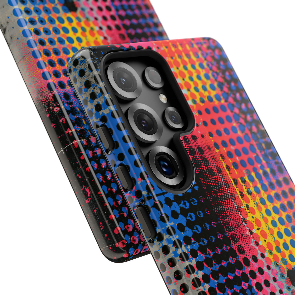 Chromatic Halftone Grid · Tough Phone Case for Samsung · Blue