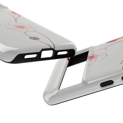 Red Tough Phone Case for Google Pixel - Kyoto Ember Bloom