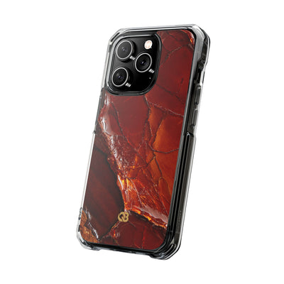 Amber Embrace · Clear Impact Magnetic Phone Case for iPhone · Brown