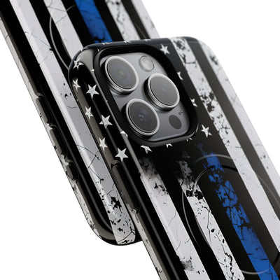 Gritty Cobalt Flag · Tough+ Phone Case for iPhone · Magsafe