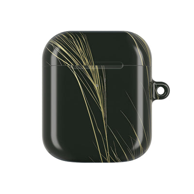 Golden Whispering Reeds · Hard Case for AirPods & AirPods Pro · Green