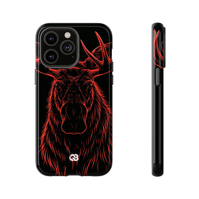 Crimson Horizon Moose · Tough Phone Case for iPhone · Black