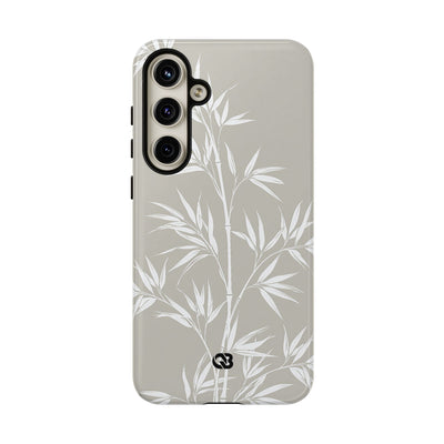 Beige Tough Phone Case for Samsung - Sandstone Bamboo Stalks
