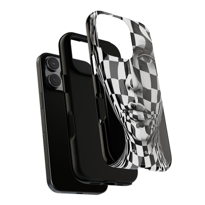 Checkerboard Face iPhone 16 Pro Case - Tough