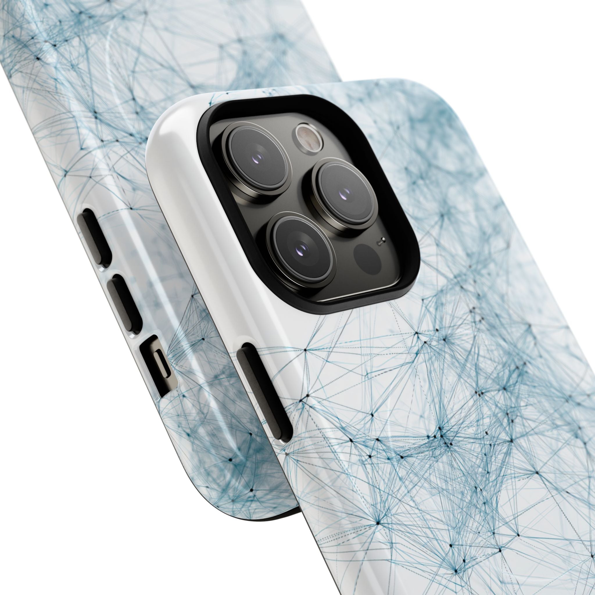 Blue Tough 2.0 Magsafe Phone Case for iPhone - Glacial Neural Web