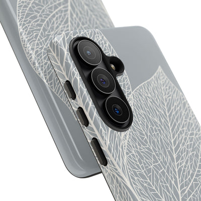 Grey Tough Phone Case for Samsung - Frosted Ash Veins