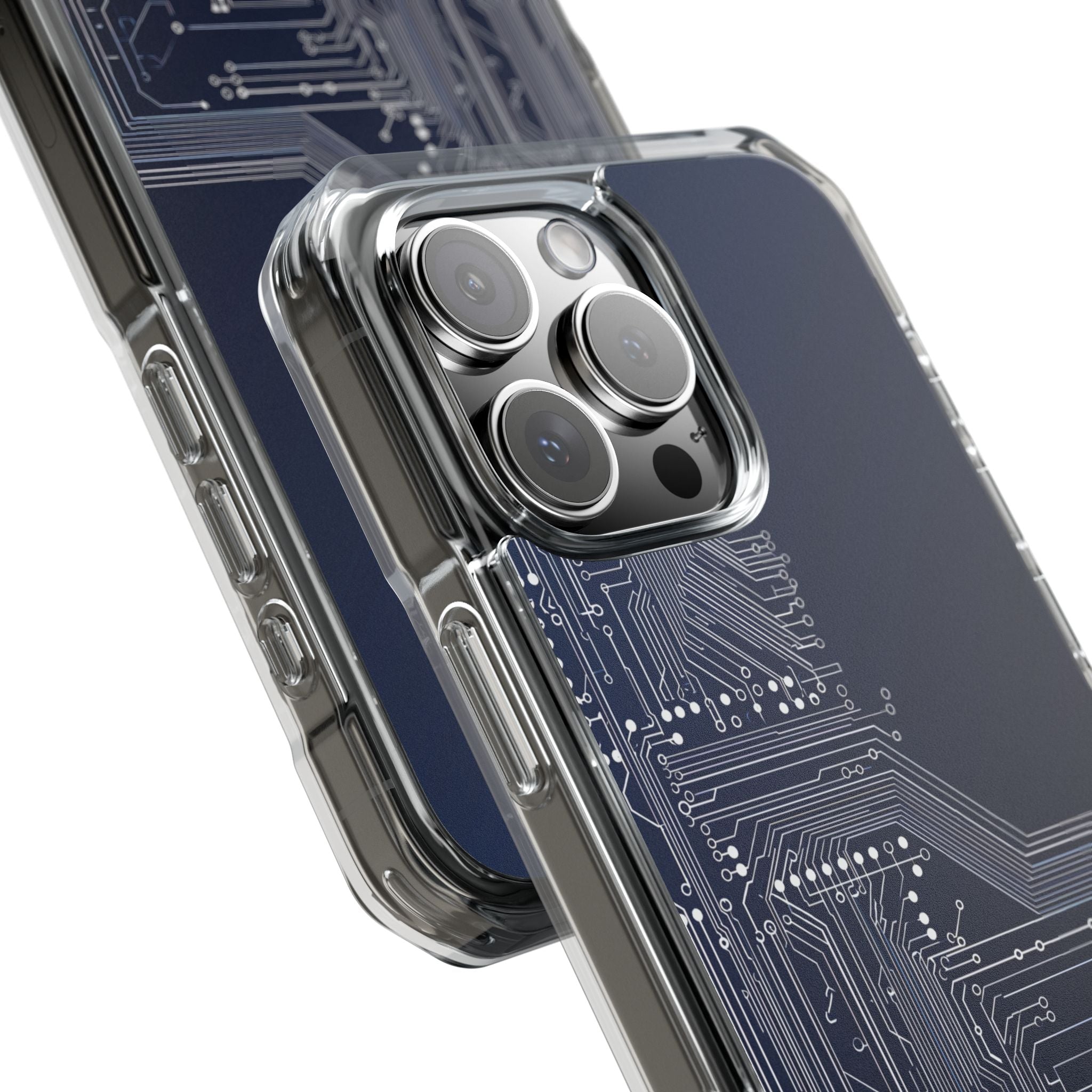 Blue Impact MagSafe Phone Case for iPhone - Cobalt Data Stream