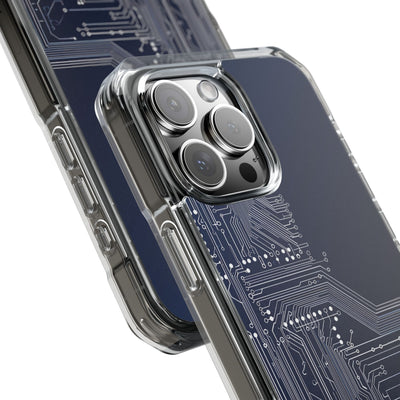 Blue Impact MagSafe Phone Case for iPhone - Cobalt Data Stream