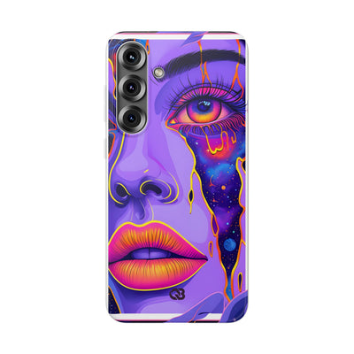 Violet Cosmic Gaze · Soft Custodia per Samsung