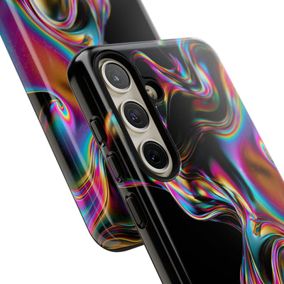 Purple Tough Phone Case for Samsung - Liquid Neon Chrome