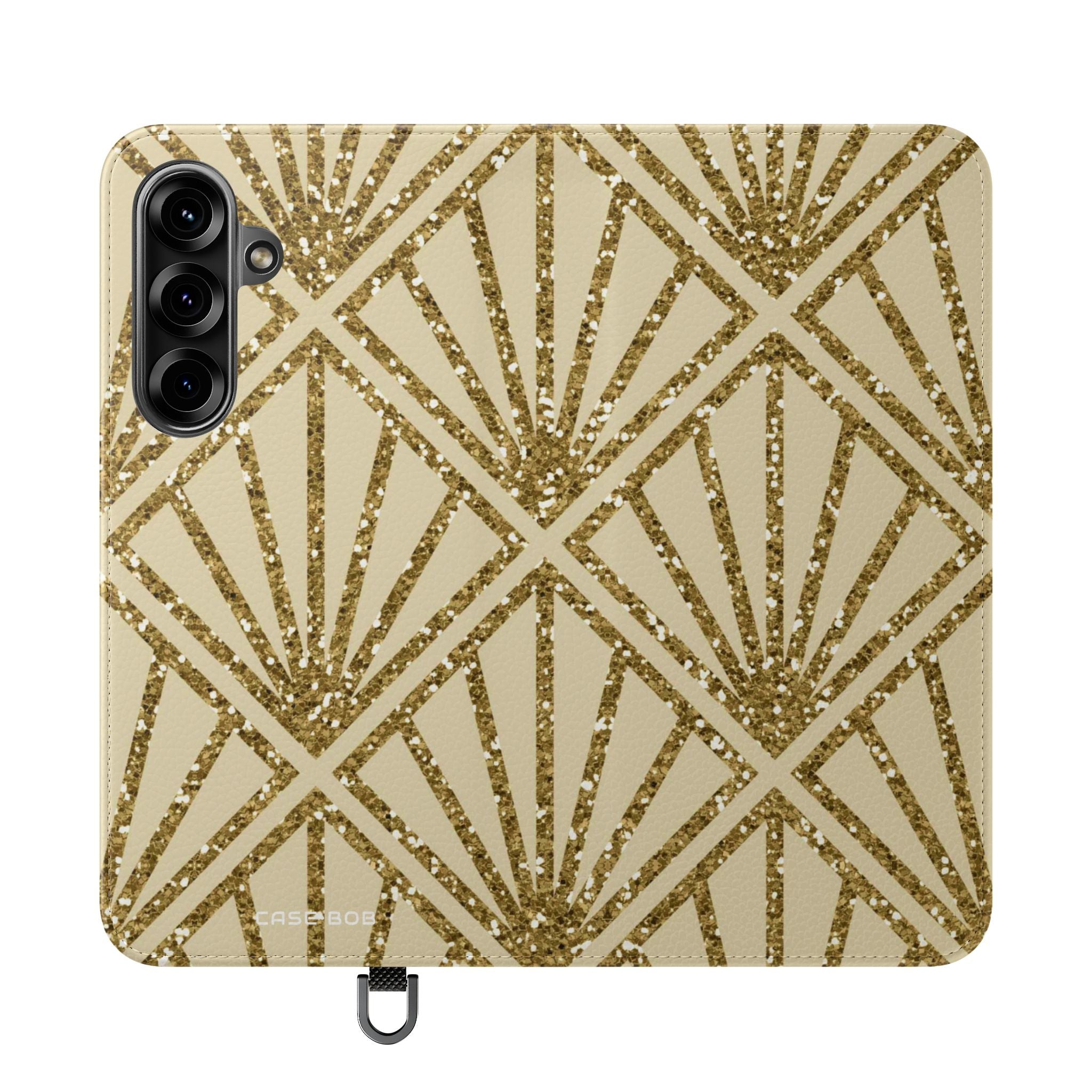 Golden Fan Sparkle - Samsung S25+ Case - Wallet