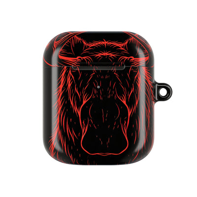 Nordic Moose Contour · Hard Case for AirPods & AirPods Pro · Red