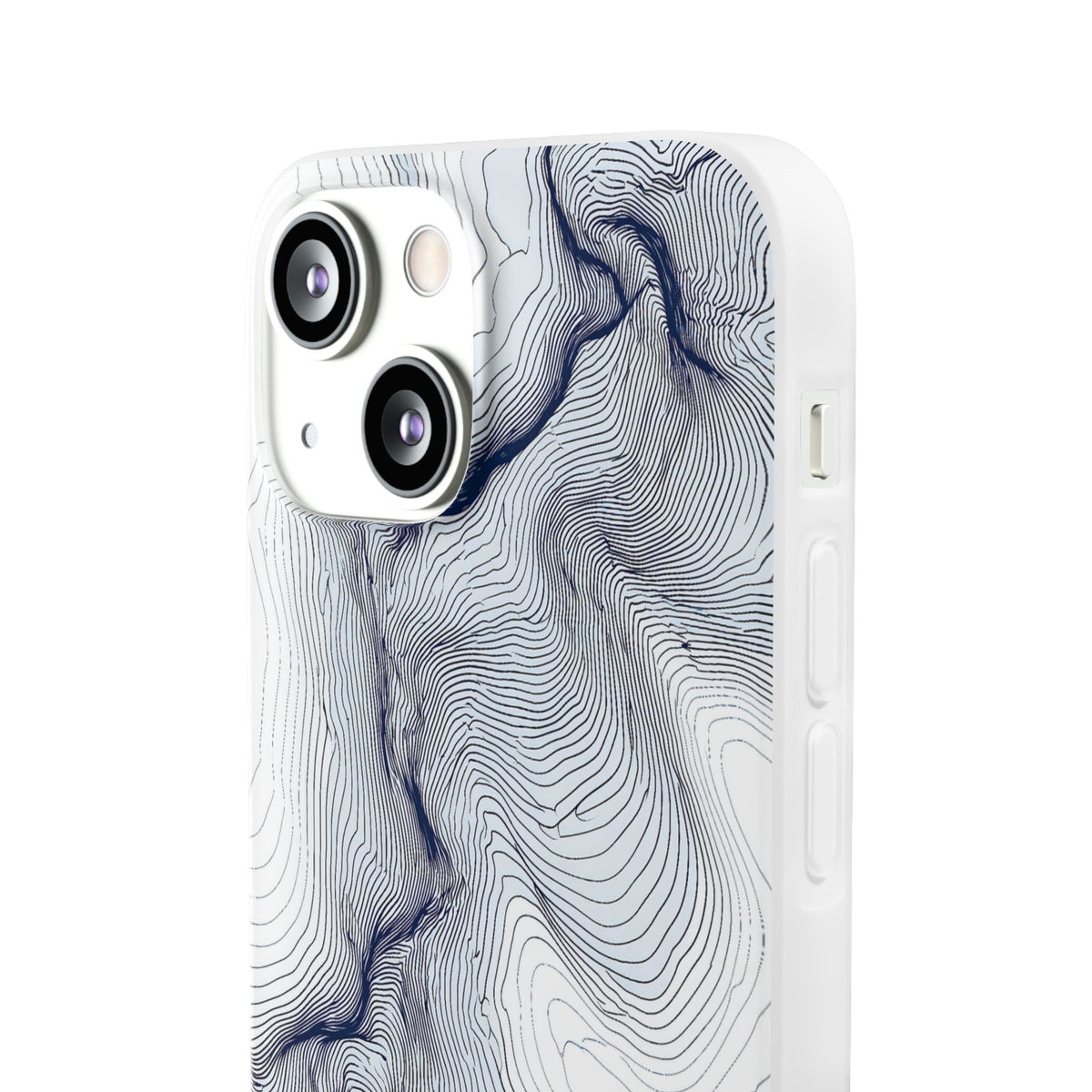 Nordic Ridge Contour · Lite Phone Case for iPhone ·  White