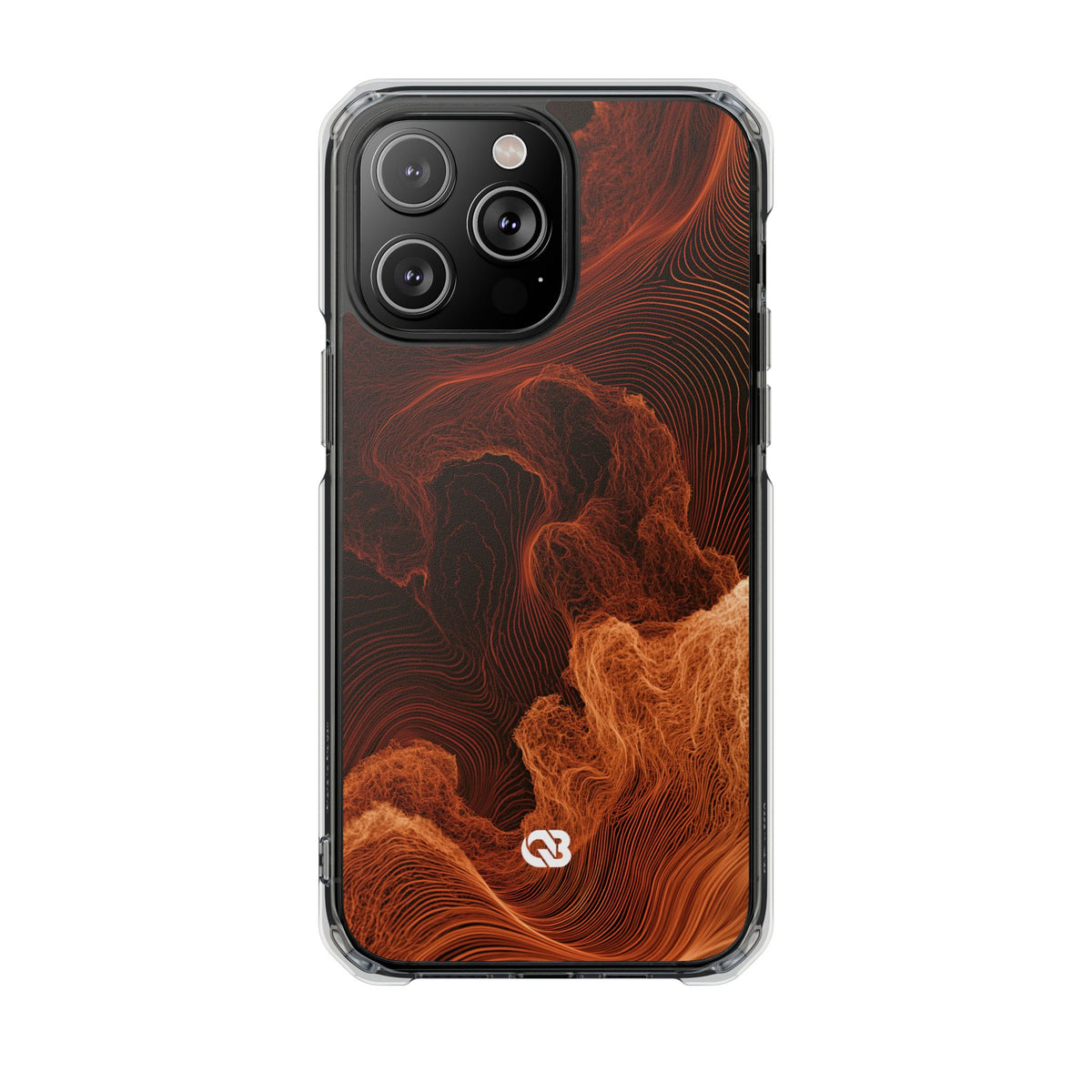Amber Filament · Clear Impact Magnetic Phone Case for iPhone · Orange