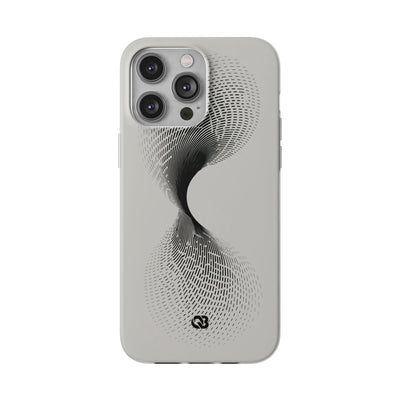 White Lite Phone Case for iPhone - Linear Torsion Grid