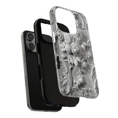 Rococo Marble Rose · Tough 2.0 Magnetic Phone Case for iPhone · White