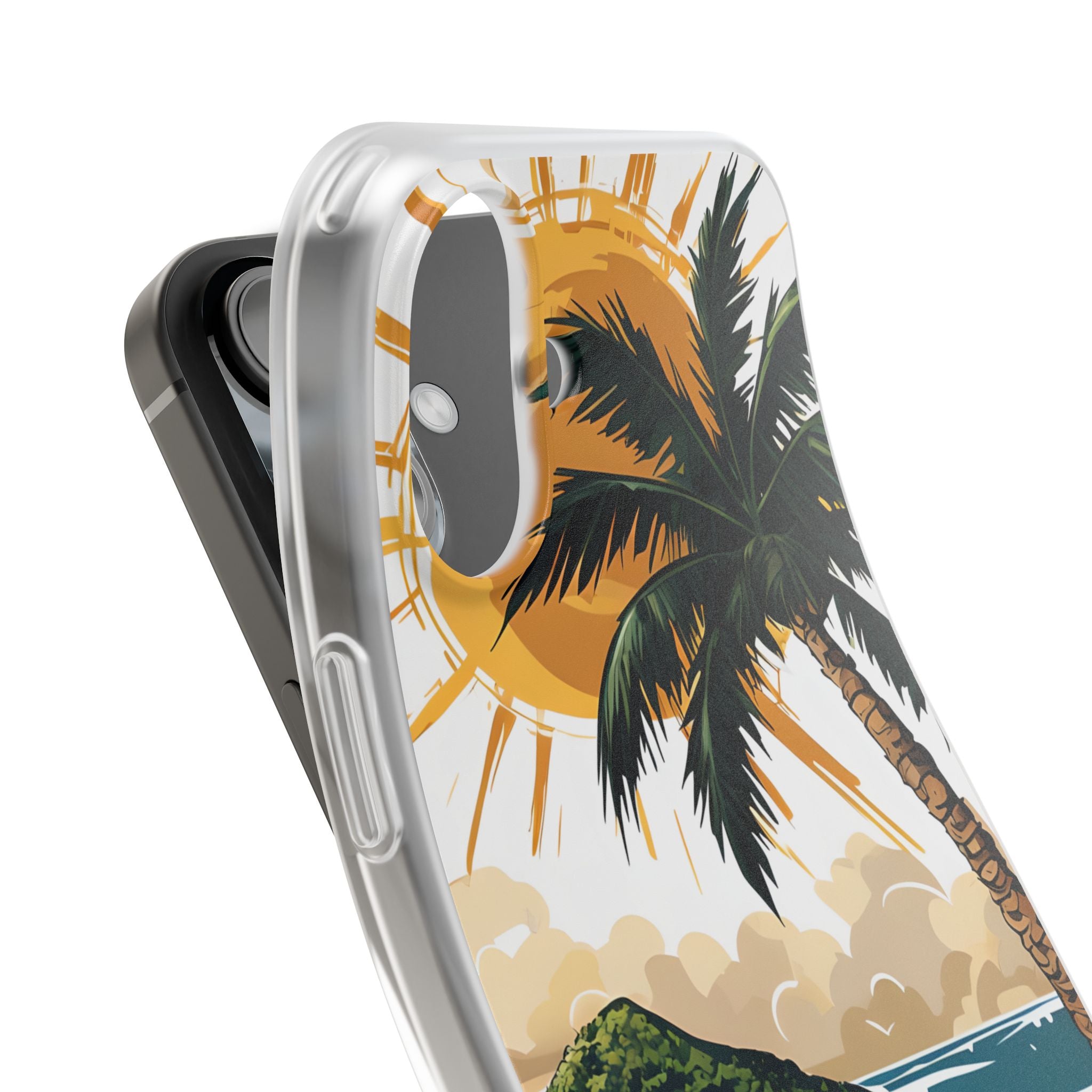Sunny Palm Breeze iPhone 16 Plus Case - Soft