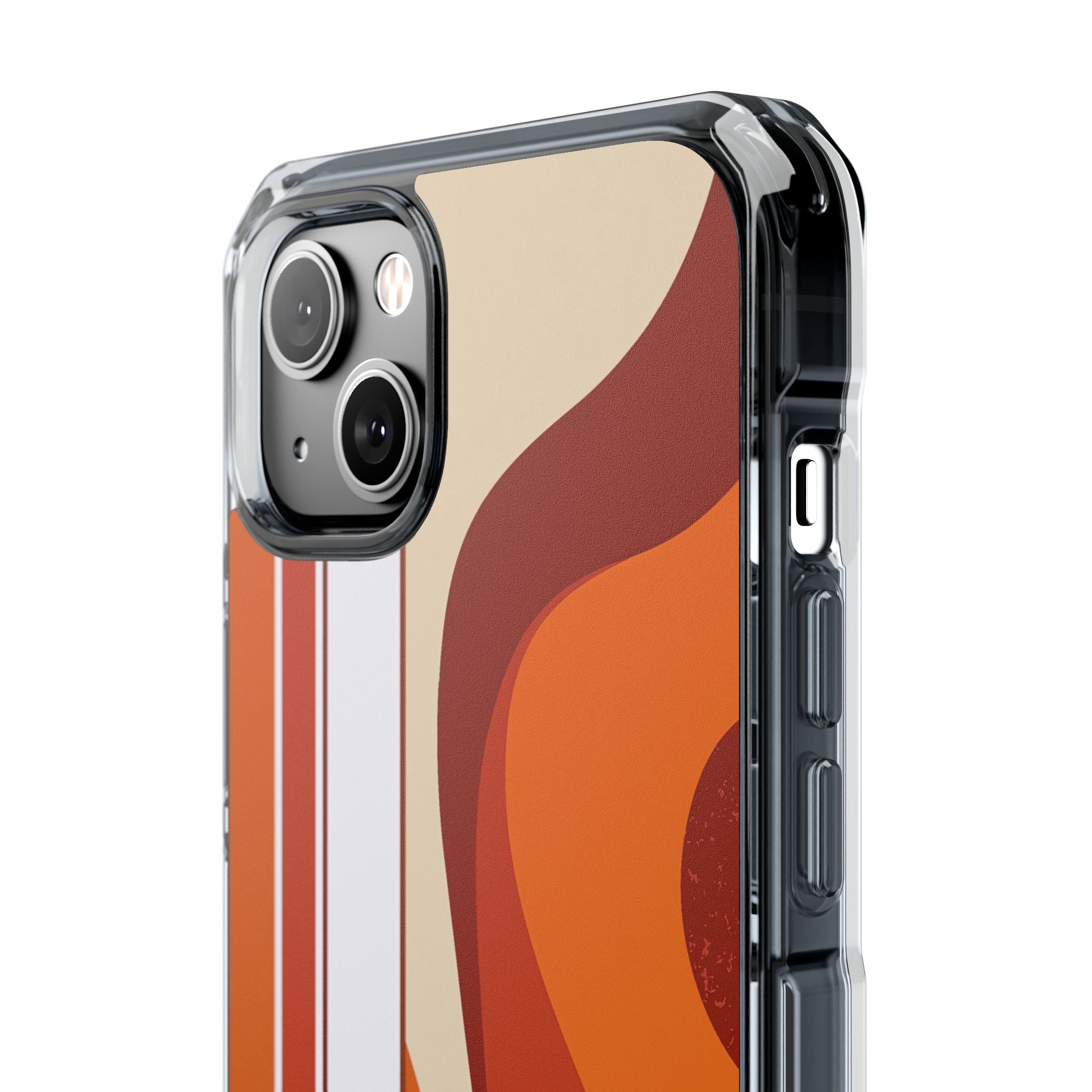 Orange Impact MagSafe Phone Case for iPhone - Terracotta Metro Line
