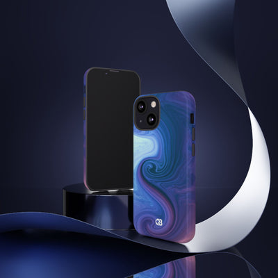 Azure Fluid Swirl · Tough Phone Case for iPhone · Blue
