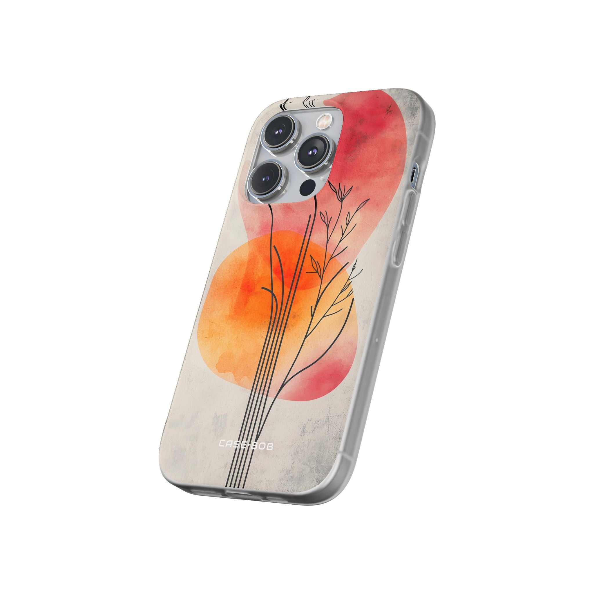 Curved Stem Sunset iPhone 14 Pro Case - Soft