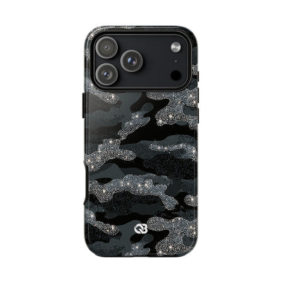 Glitter Shadow Camo · Tough Phone Case for iPhone · Black