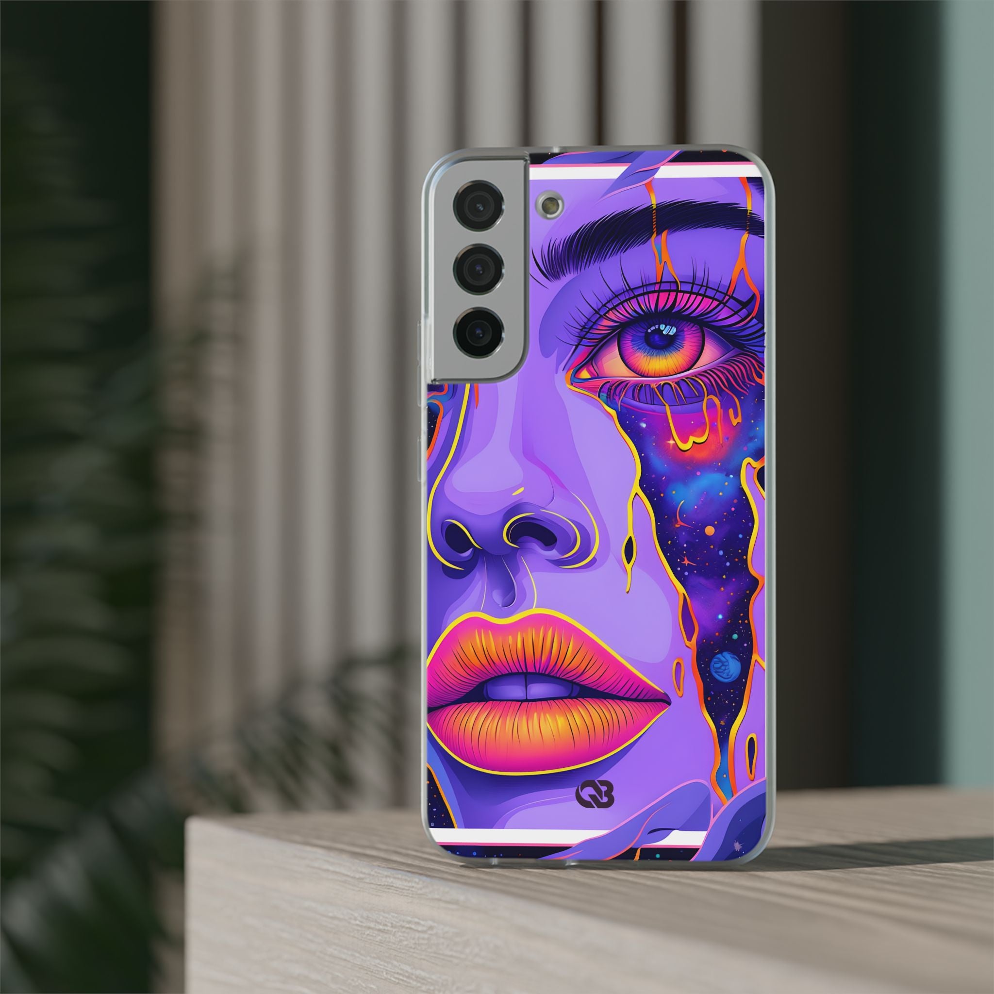 Violet Cosmic Gaze · Soft Custodia per Samsung