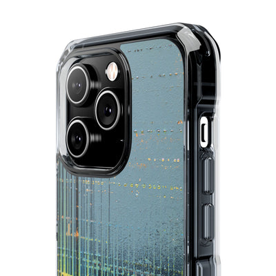 Acid Raster Circuit · Clear Impact Magnetic Phone Case for iPhone · Teal