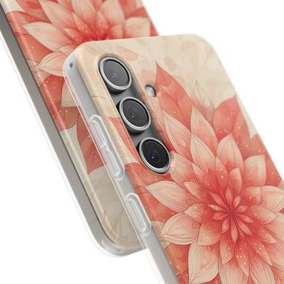 Coral Layered Bloom · Soft Phone Case for Samsung