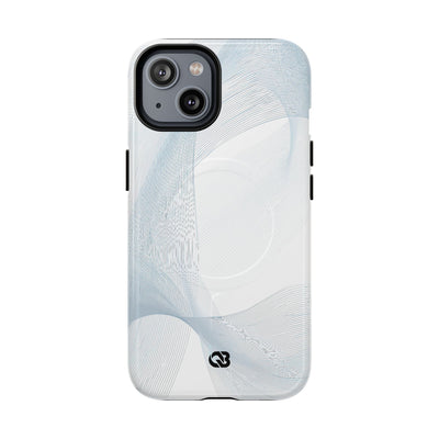 White Tough 2.0 Magsafe Phone Case for iPhone - Arctic Line Current