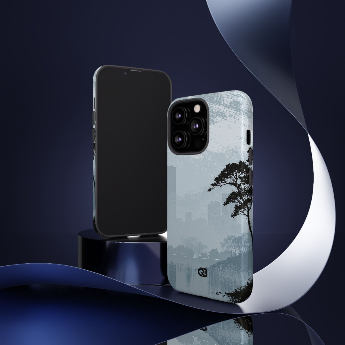 Misty Horizon · Tough Phone Case for iPhone · Blue
