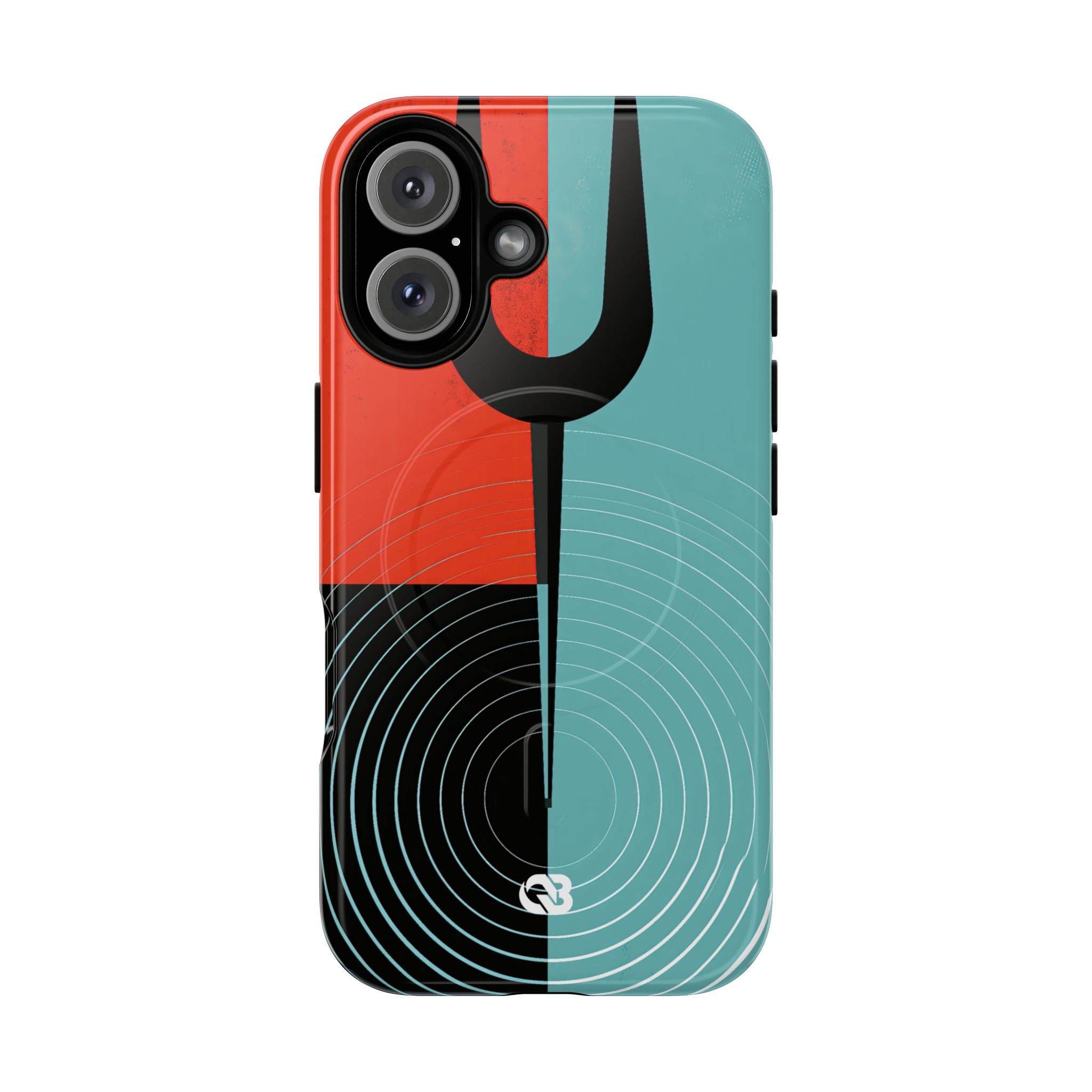 Teal Tough 2.0 Magsafe Phone Case for iPhone - Sonic Static Split