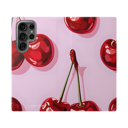 Glossy Cherry Glow - Samsung S23 Ultra Case - Wallet