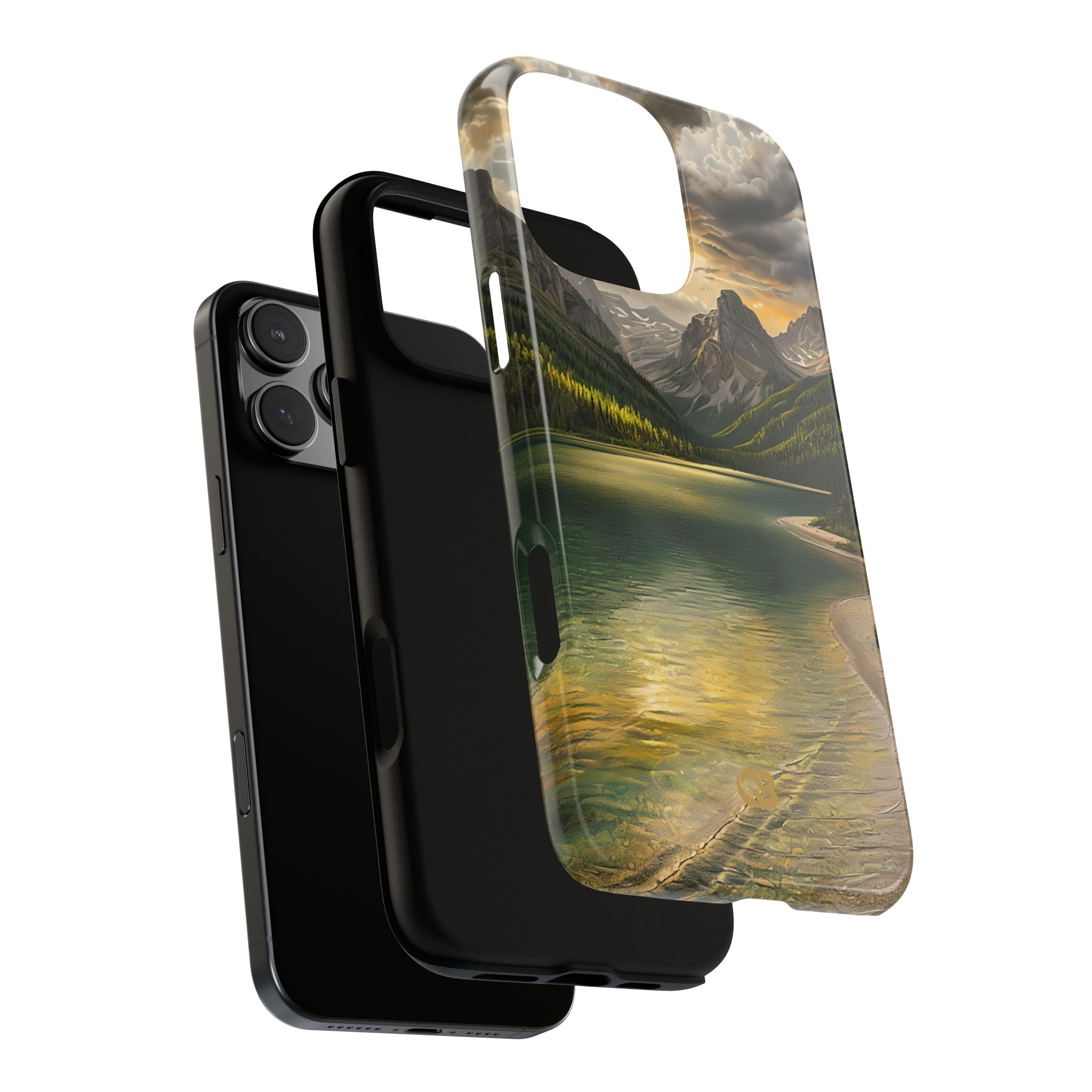 Gilded Mountain Lake · Tough Phone Case for iPhone