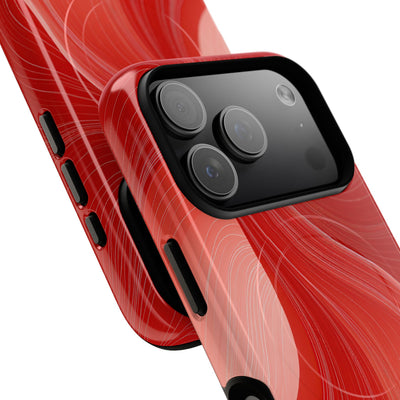 Red Tough 2.0 Magsafe Phone Case for iPhone - Crimson Silk Strands