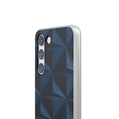 Blue Lite Phone Case for Samsung - Indigo Basalt Facets