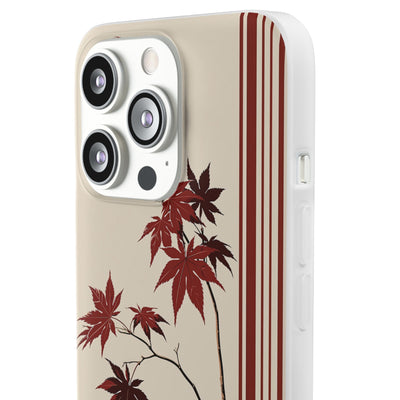 Crimson Maple Branch · Lite Phone Case for iPhone ·  Beige