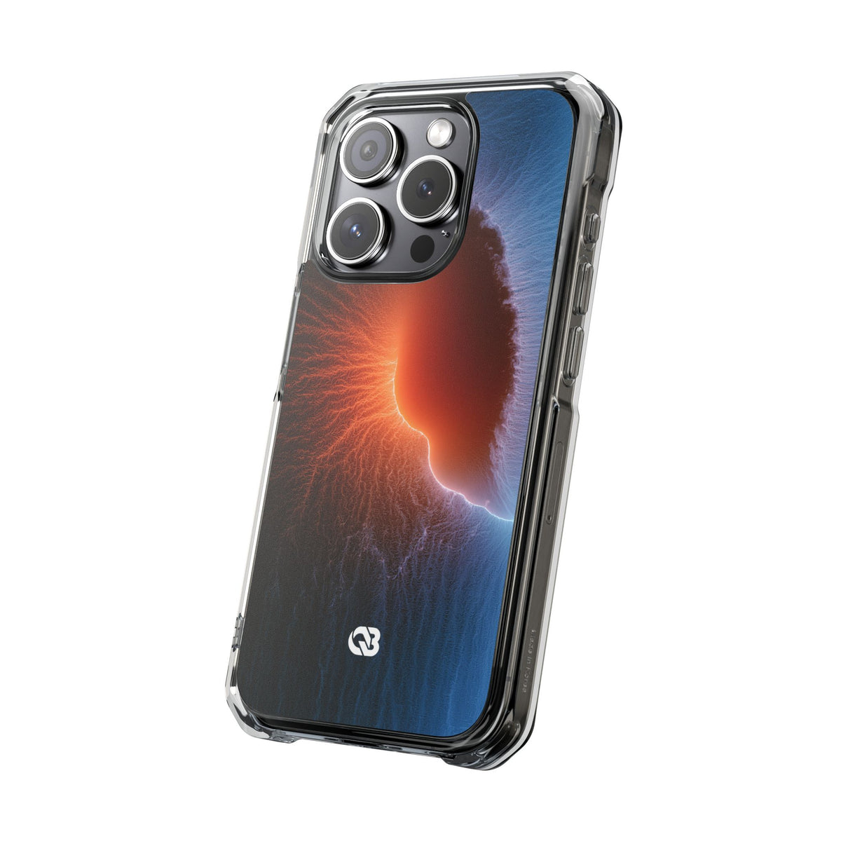 Thermal Aura Pulse · Clear Impact Magnetic Phone Case for iPhone · Blue
