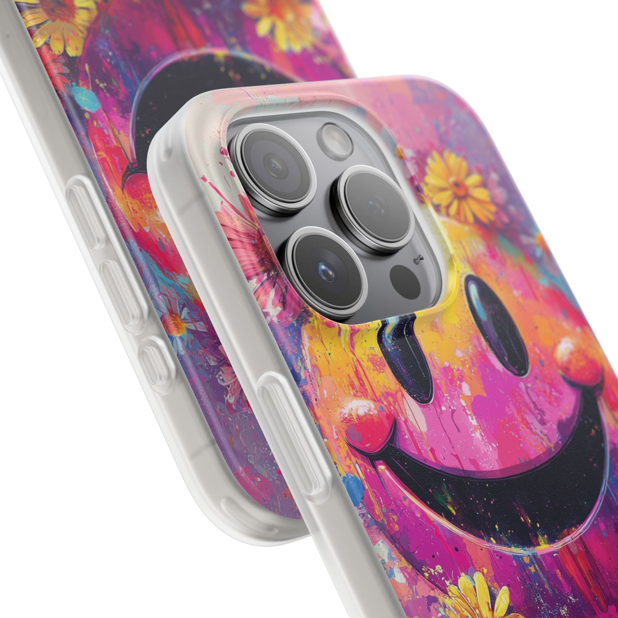 Vivid Grin Graffiti · Soft Phone Case for iPhone