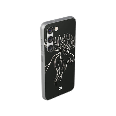 Nordic Moose Contour · Lite Phone Case for Samsung · Black