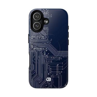 Blue Tough 2.0 Magsafe Phone Case for iPhone - Cobalt Data Stream