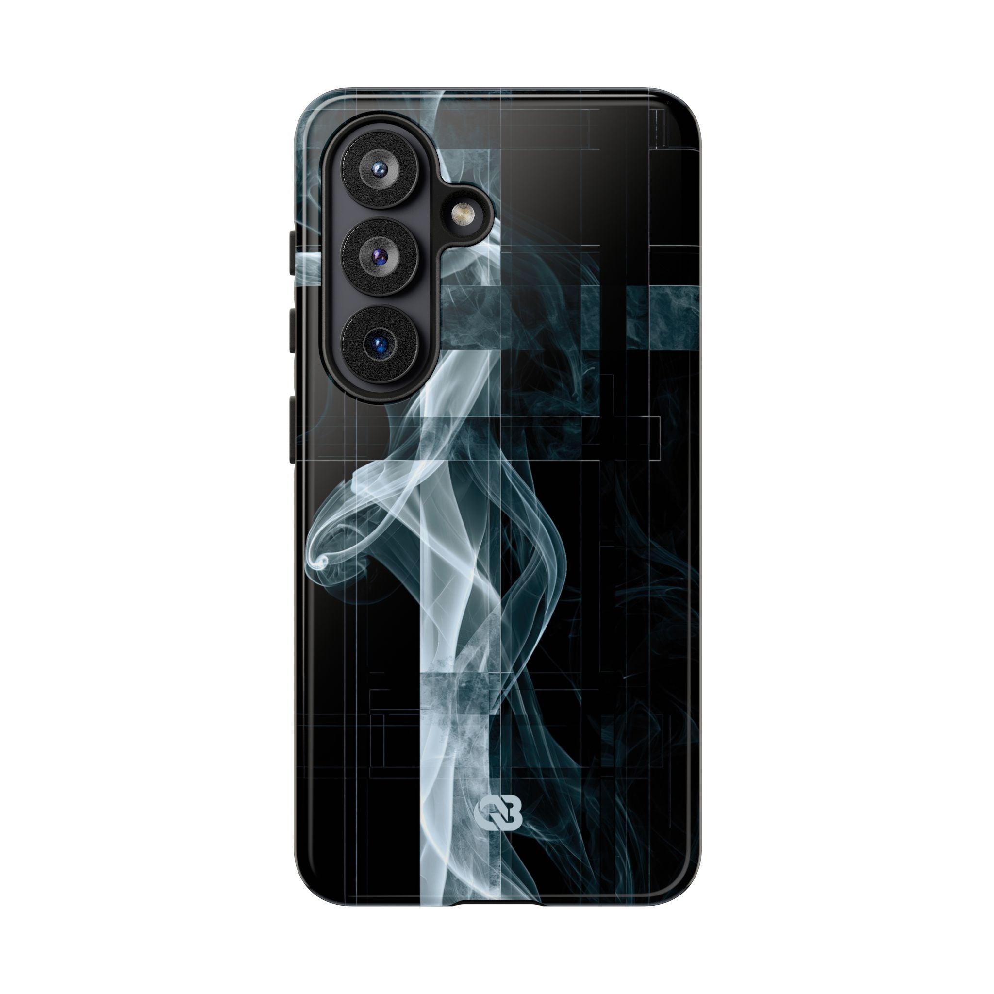Black Tough Phone Case for Samsung - Arctic Vapor Grid