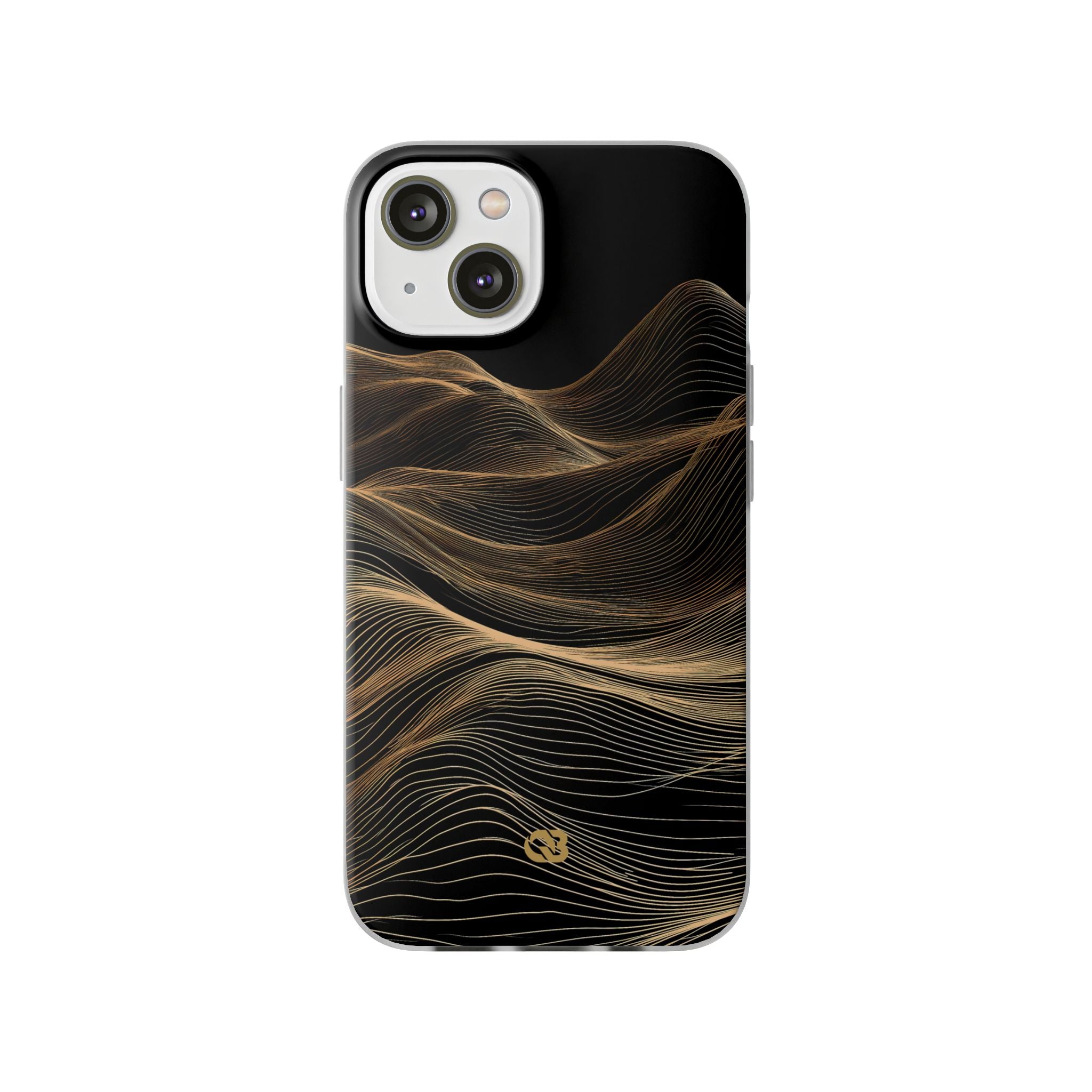 Black Lite Phone Case for iPhone - Copper Topo Ridge