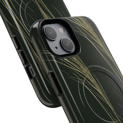 Green Tough 2.0 Magsafe Phone Case for iPhone - Midnight Gilded Grass