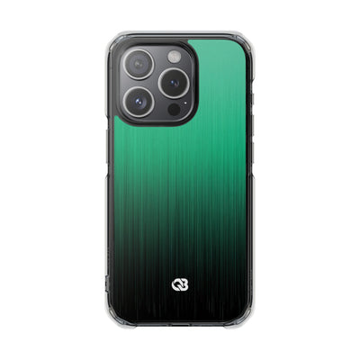 Emerald Cascade · Clear Impact Magnetic Phone Case for iPhone · Green