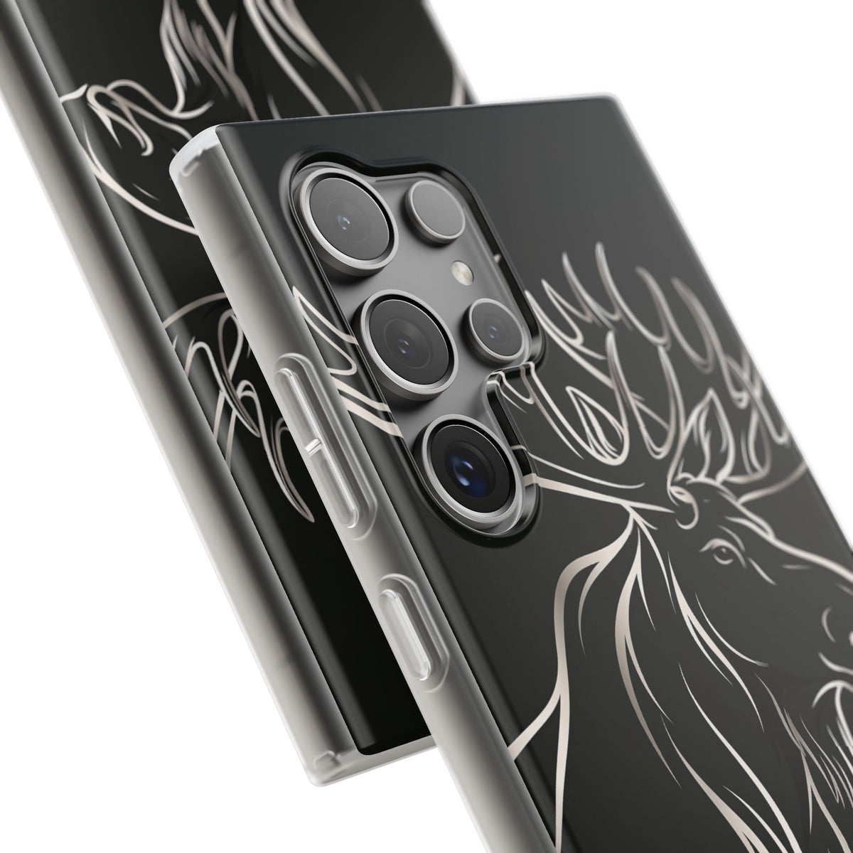 Nordic Moose Contour · Lite Phone Case for Samsung · Black