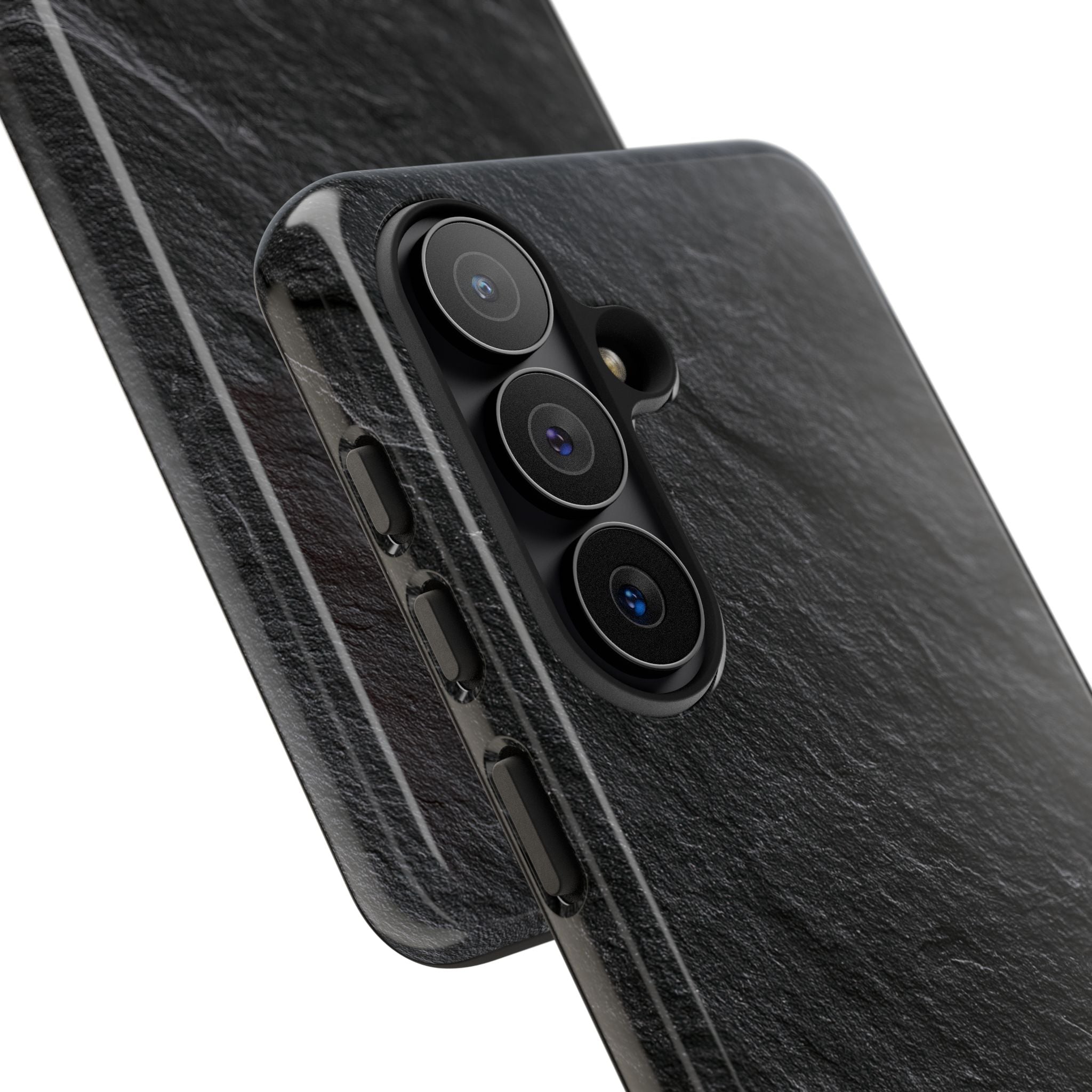 Black Tough Phone Case for Samsung - Raw Obsidian Slate