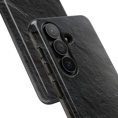 Black Tough Phone Case for Samsung - Raw Obsidian Slate