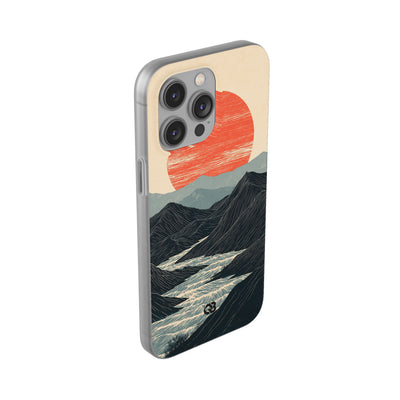 Beige Lite Phone Case for iPhone - Crimson Ridge Flow